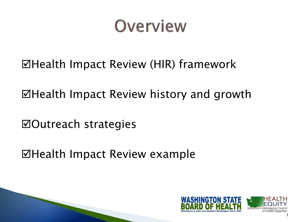 health impact review hir framework