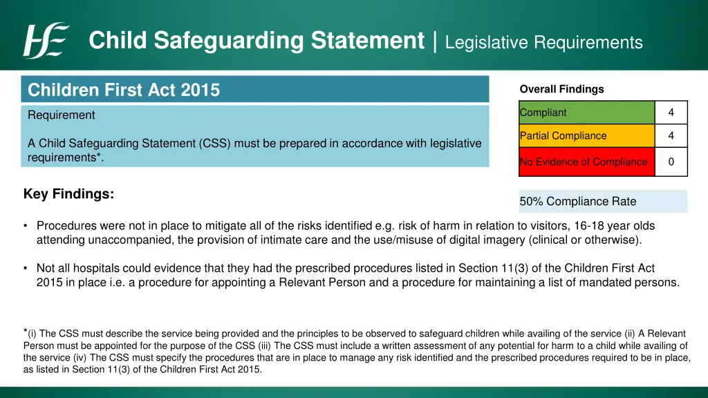 child safeguarding statement legislative