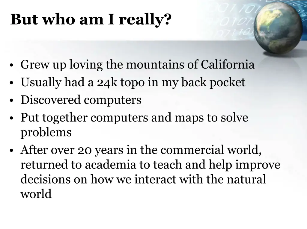 but who am i really