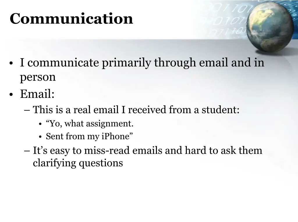 communication