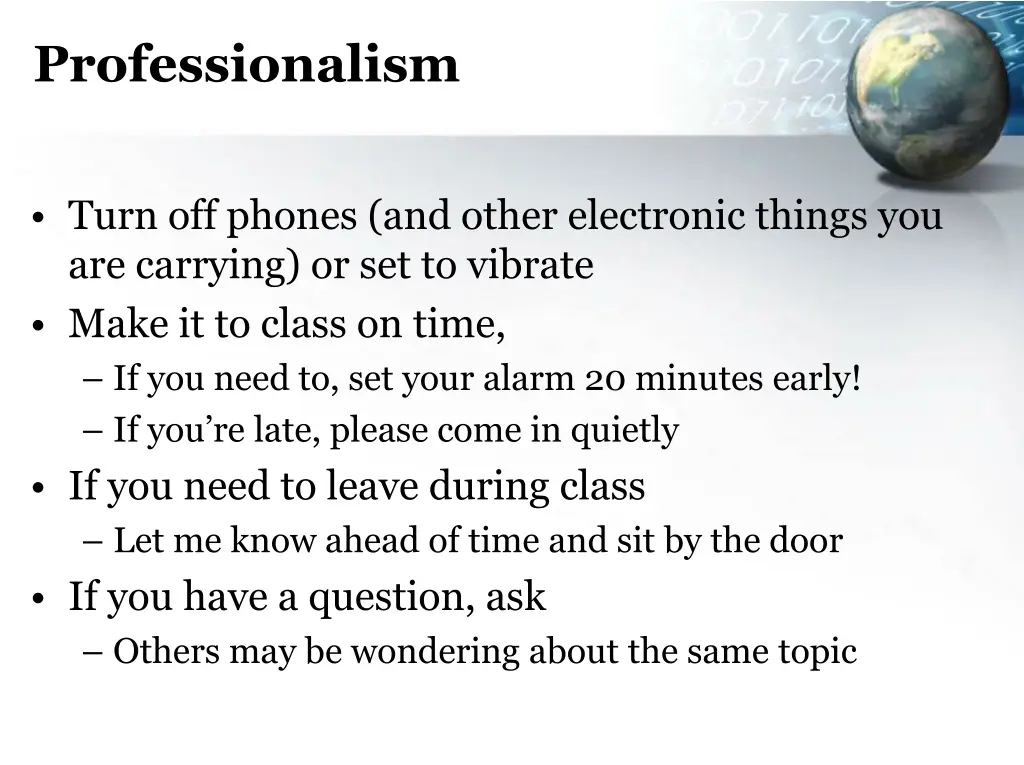professionalism