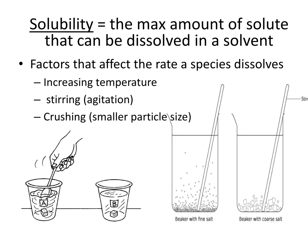 solubility the max amount of solute that