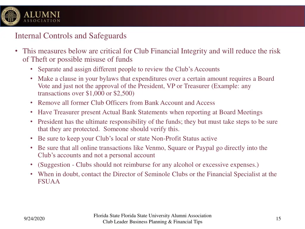internal controls and safeguards