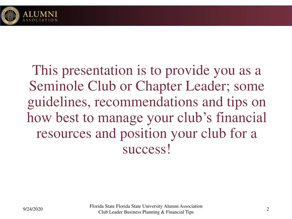 this presentation is to provide you as a seminole