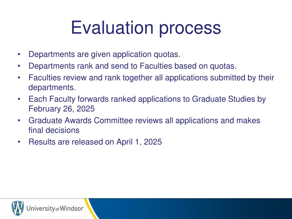 evaluation process