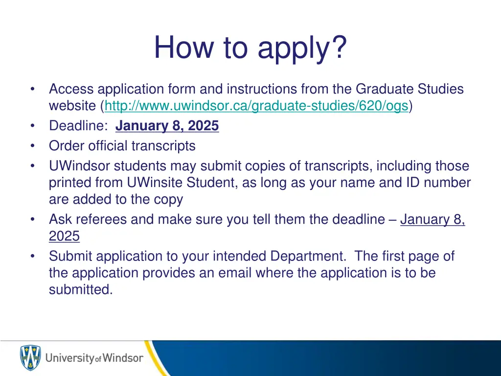 how to apply