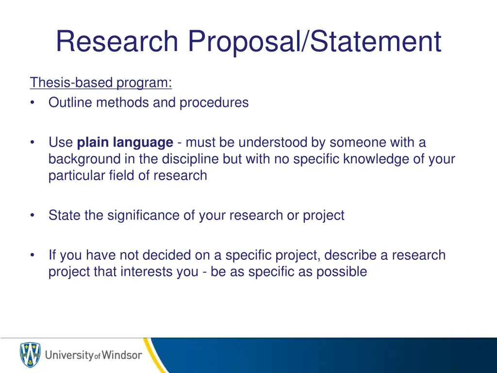 research proposal statement 1