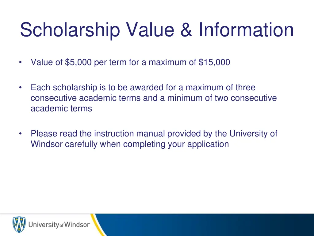 scholarship value information