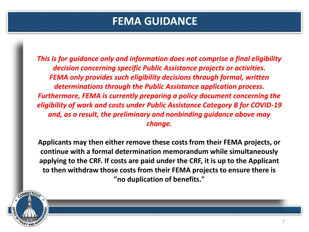 fema guidance