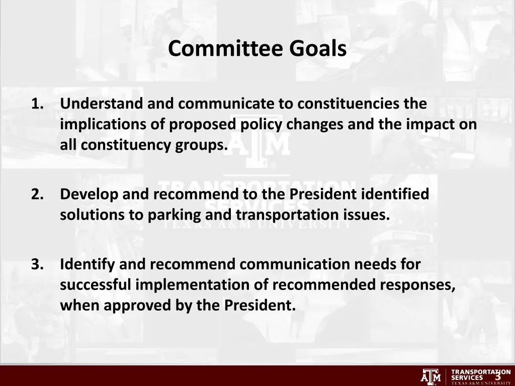 committee goals
