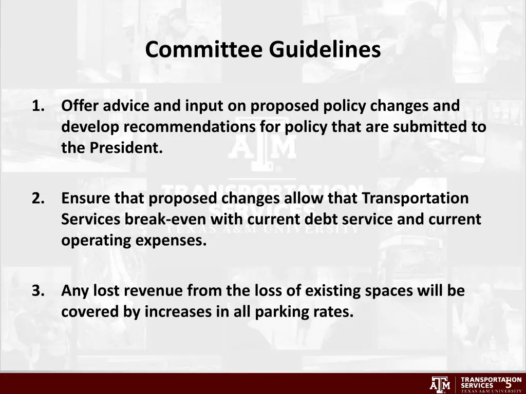 committee guidelines