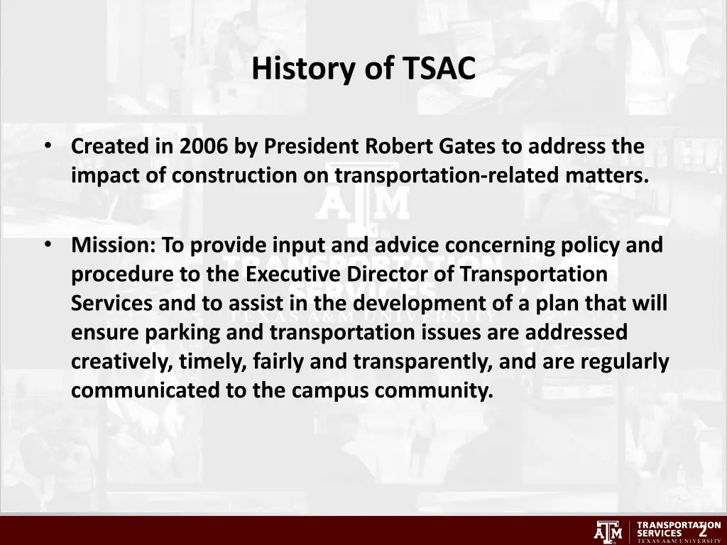 history of tsac