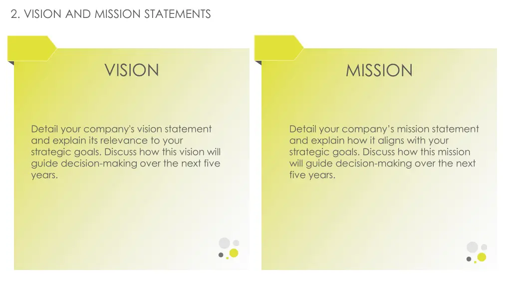 2 vision and mission statements
