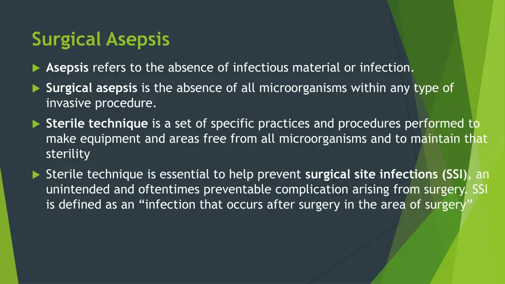 surgical asepsis