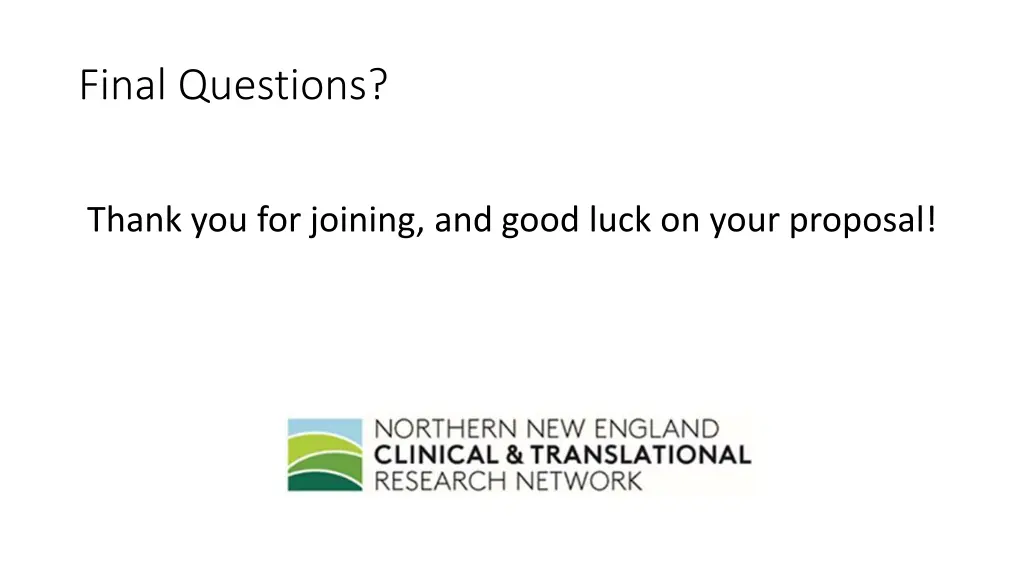 final questions