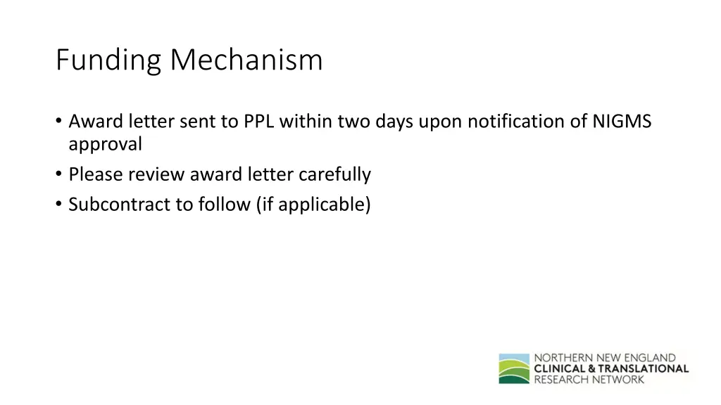 funding mechanism