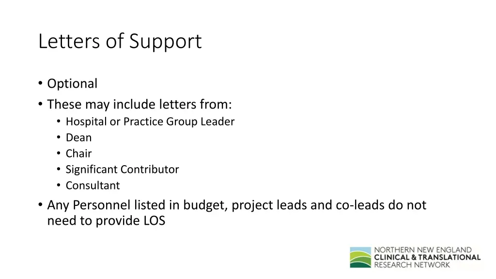 letters of support