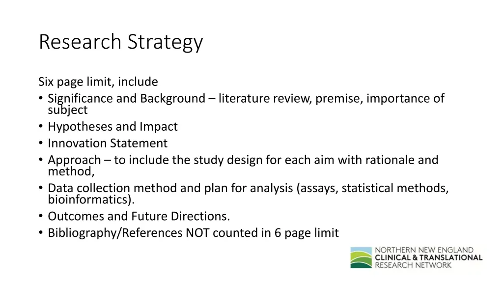 research strategy