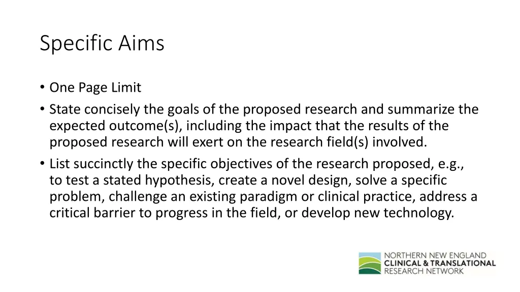 specific aims