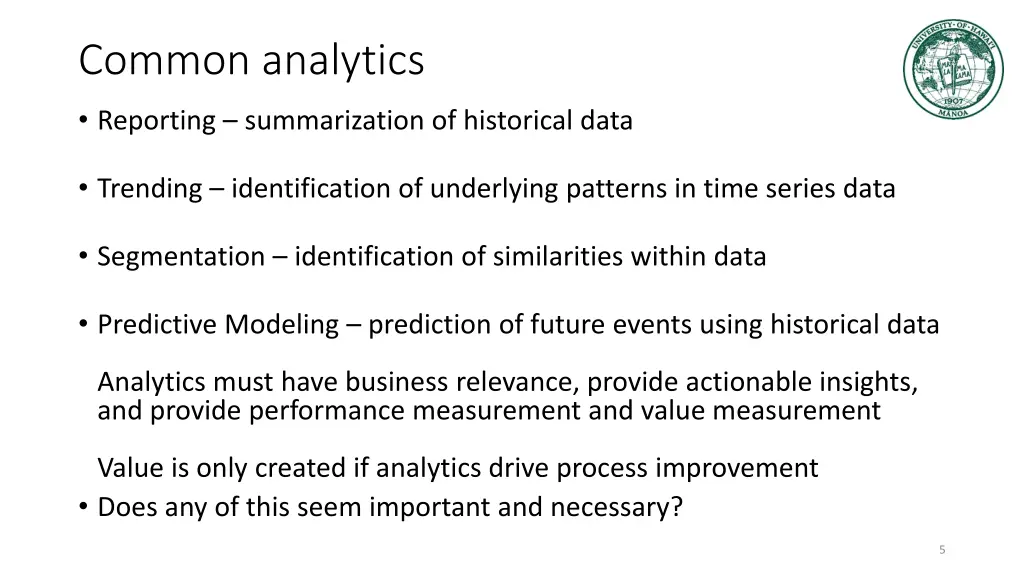 common analytics