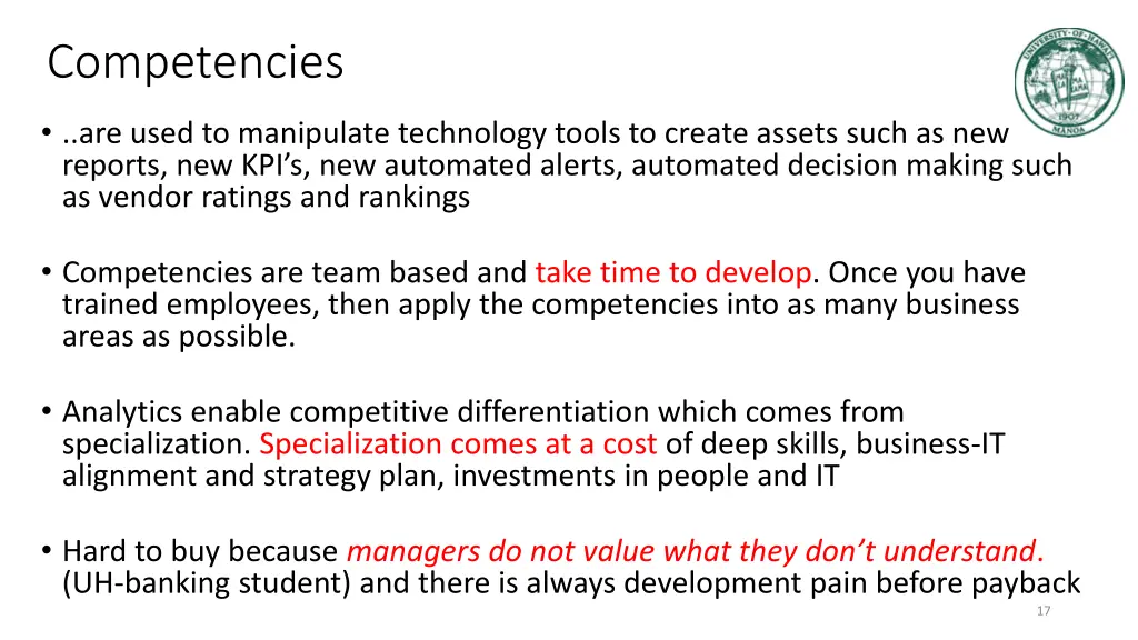 competencies