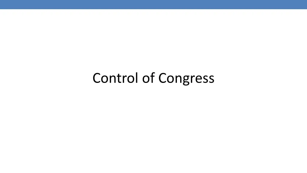 control of congress