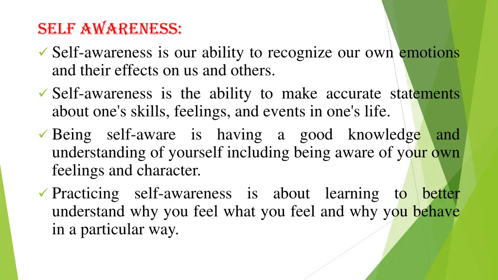 self awareness self awareness is our ability