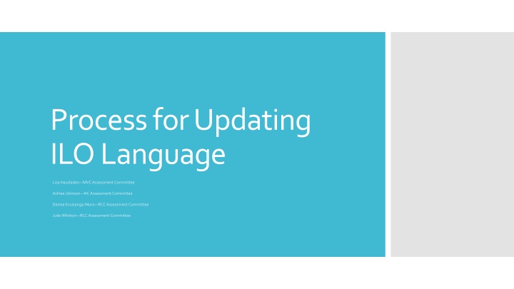 process for updating ilo language