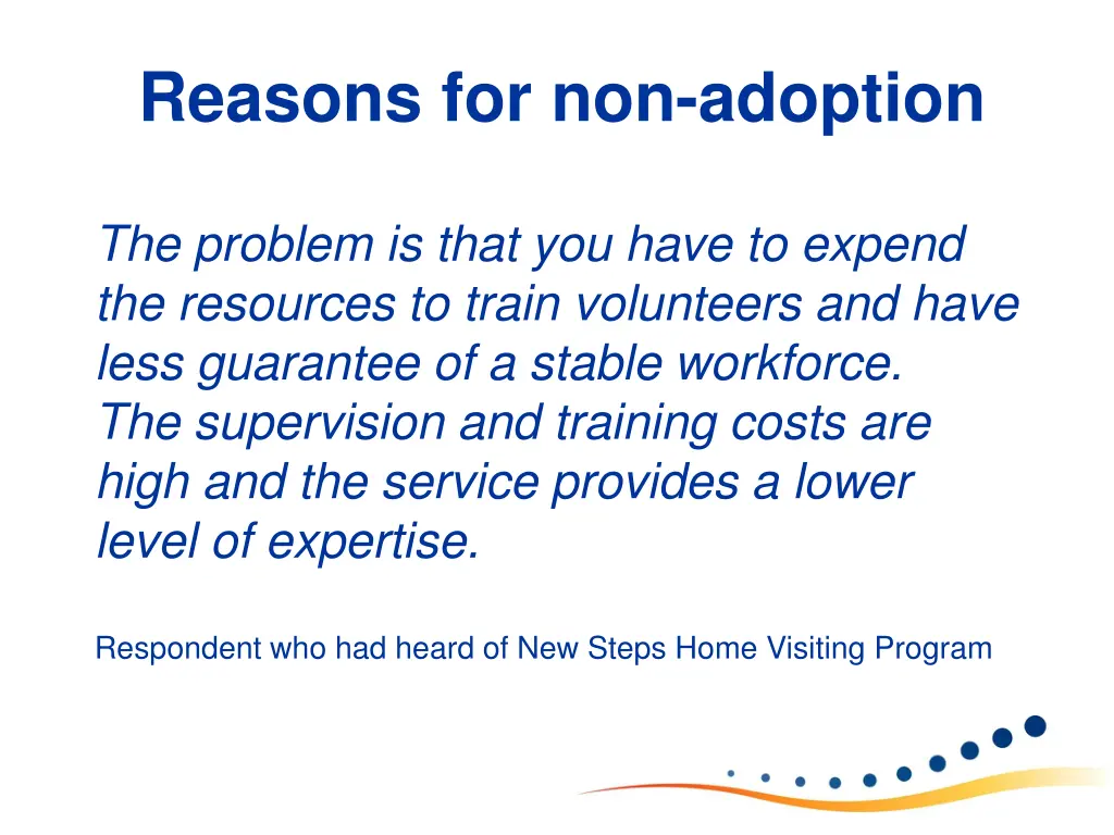reasons for non adoption