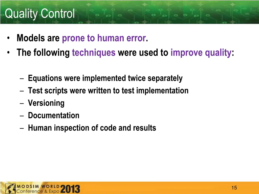 quality control