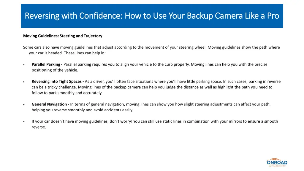 reversing with confidence how to use your backup 3