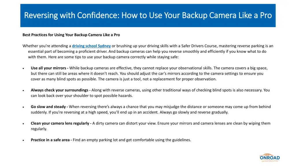 reversing with confidence how to use your backup 4