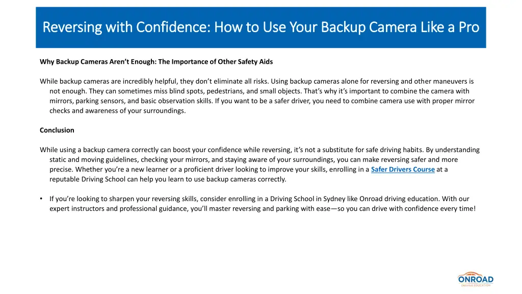 reversing with confidence how to use your backup 5