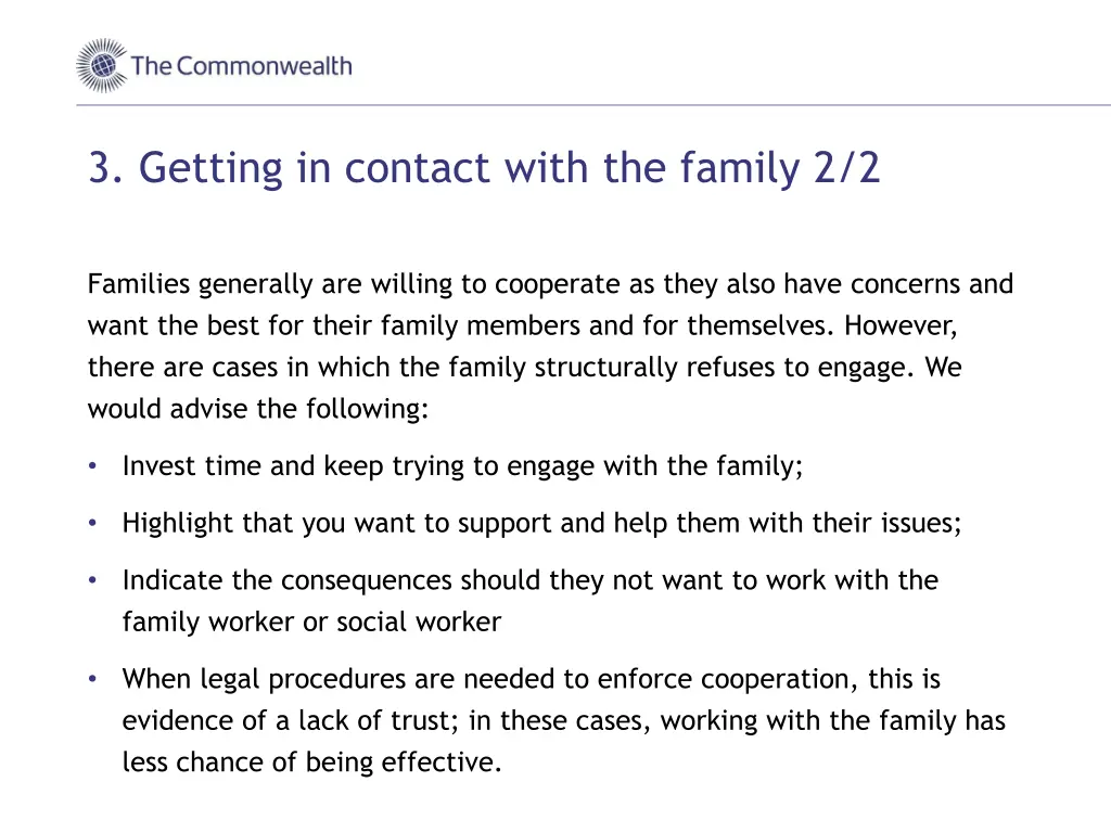 3 getting in contact with the family 2 2