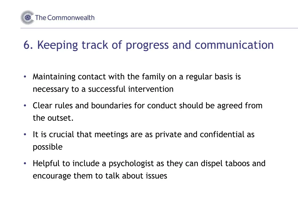 6 keeping track of progress and communication