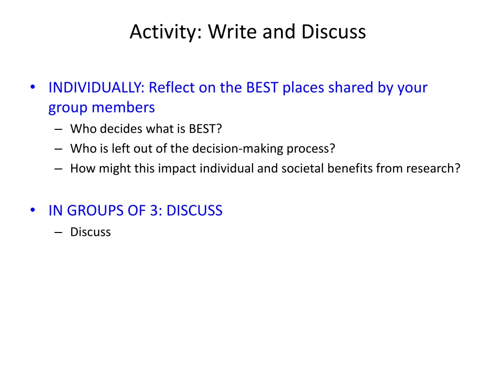 activity write and discuss 1