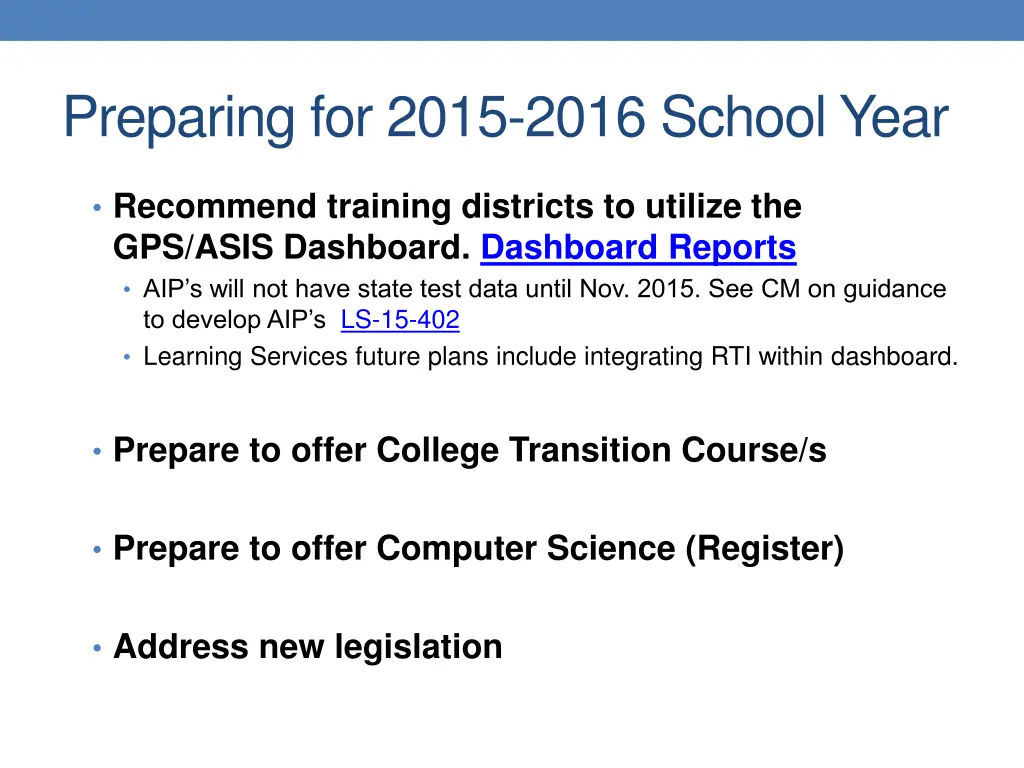 preparing for 2015 2016 school year