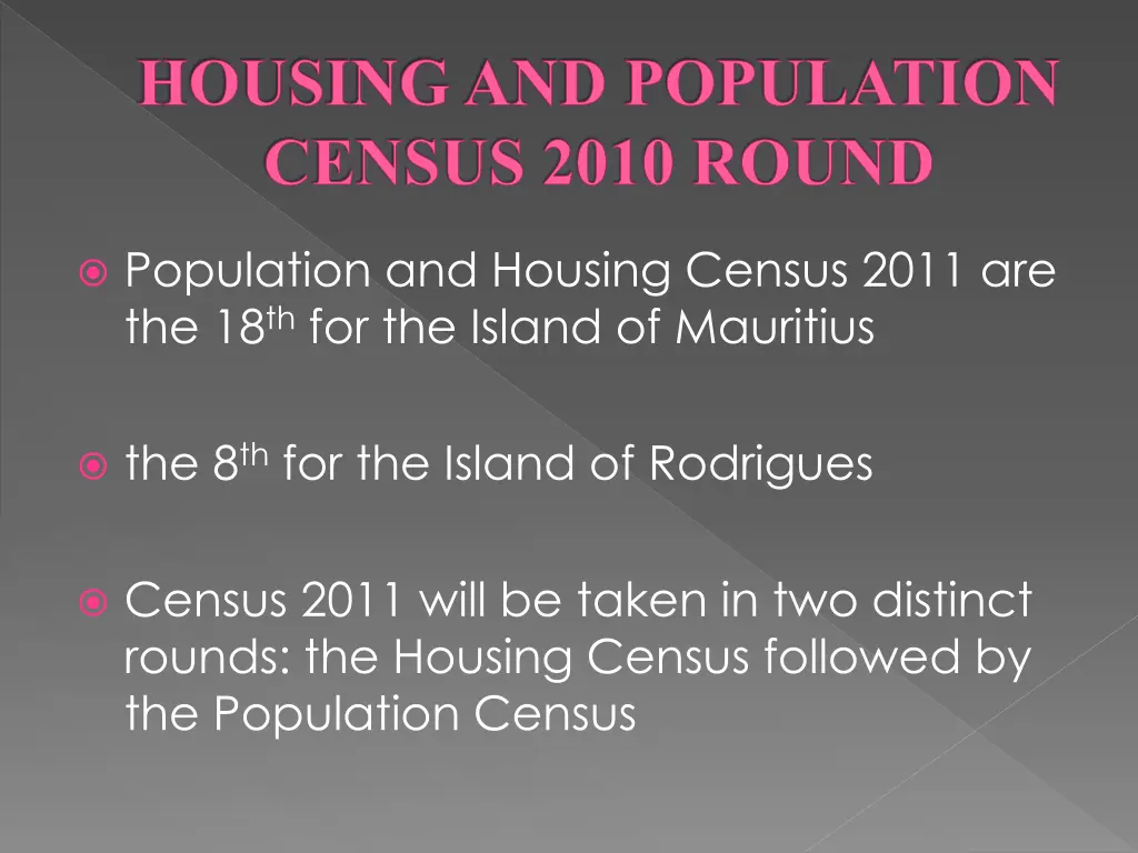 housing and population census 2010 round