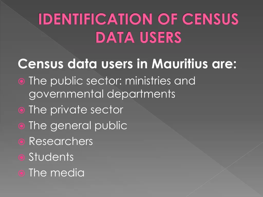 identification of census data users 3