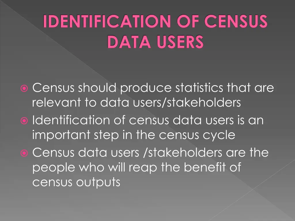 identification of census data users