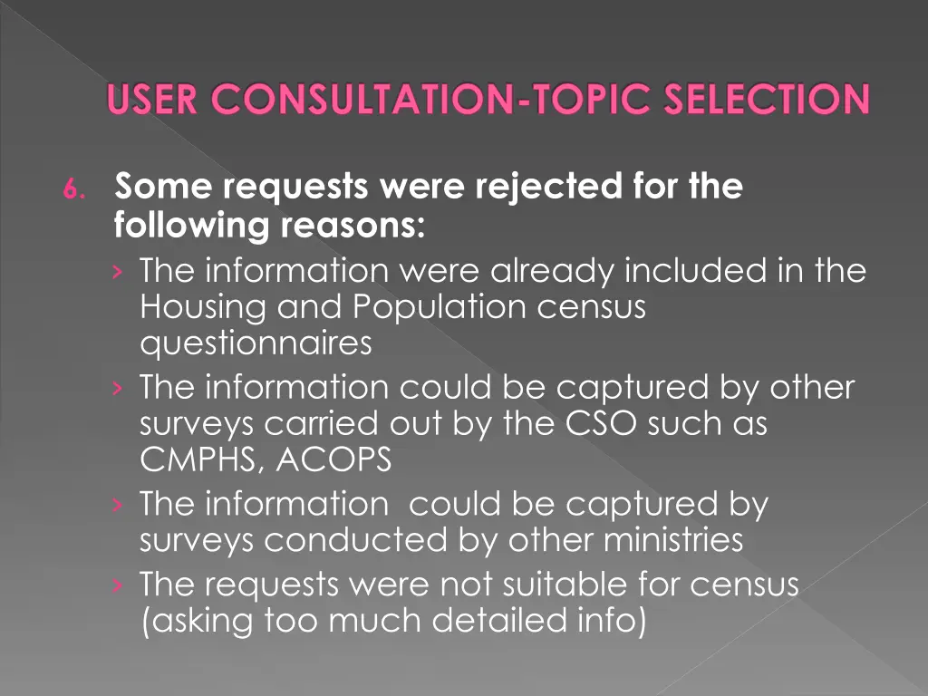 user consultation topic selection 2