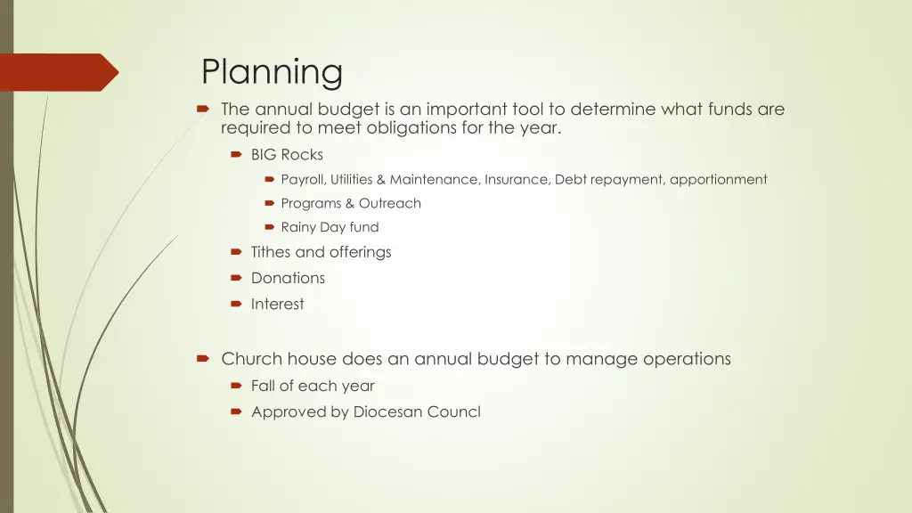 planning the annual budget is an important tool