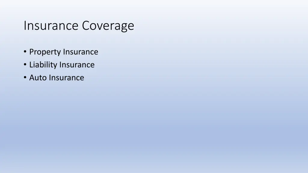 insurance coverage