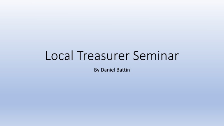 local treasurer seminar