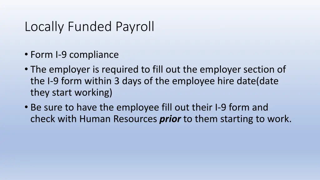 locally funded payroll