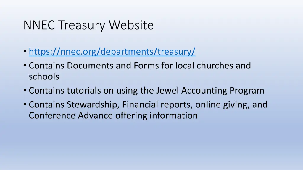 nnec treasury website