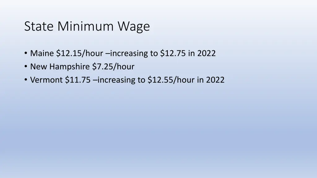state minimum wage