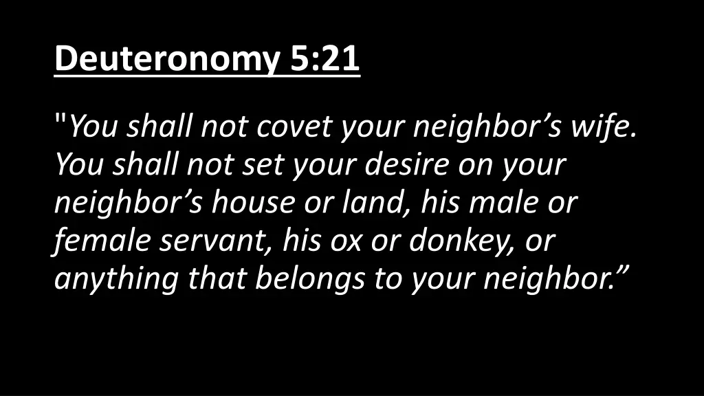 deuteronomy 5 21