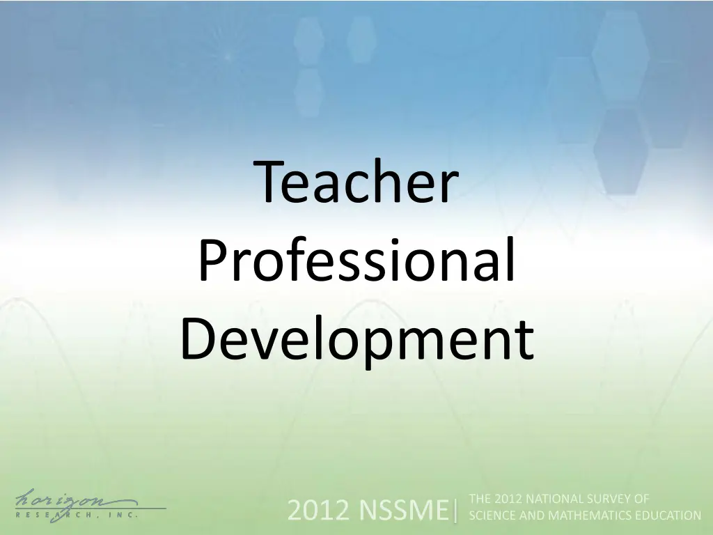 teacher professional development