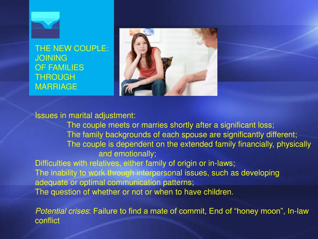 the new couple joining of families through 1
